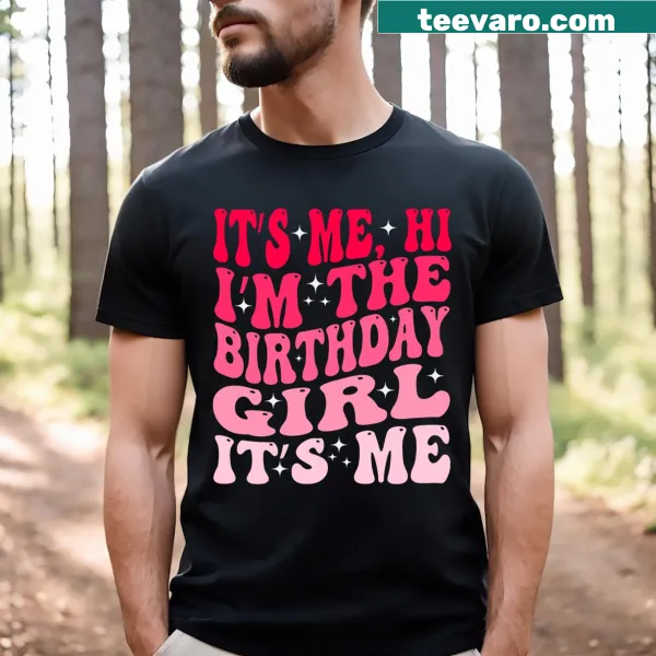 Groovy typography T-shirt for birthday girls with a fun slogan