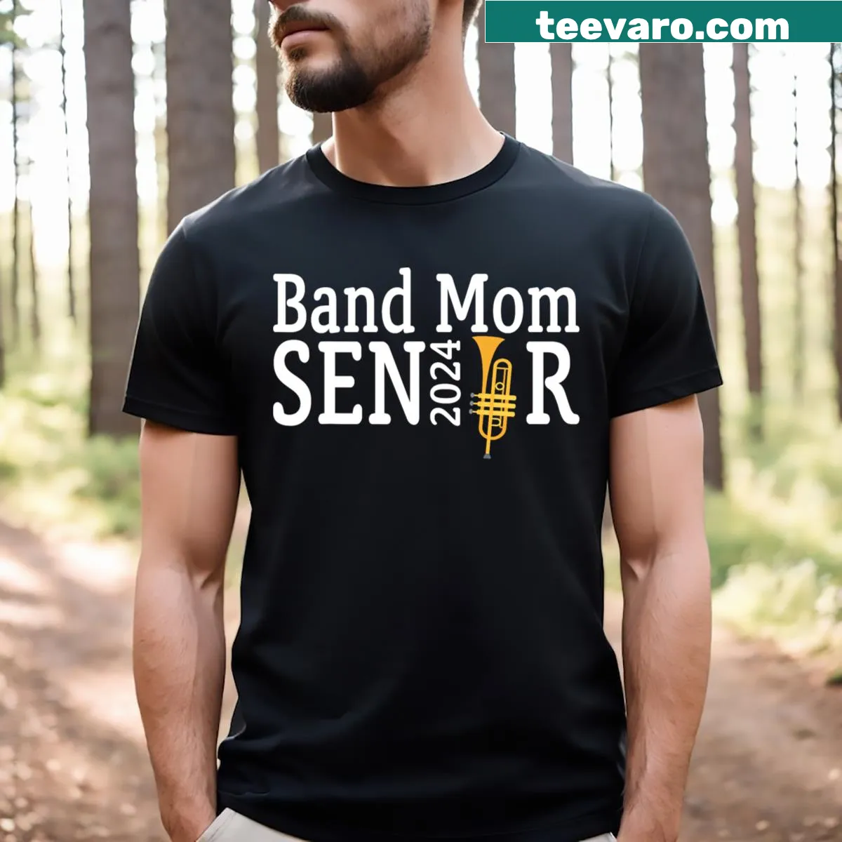 T-shirt for Senior Band Mom of Class of 2024 — on a men's t-shirt