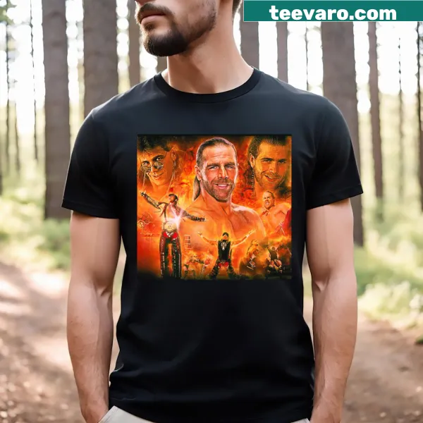 Vintage-inspired Shawn Michaels graphic t-shirt for wrestling fans