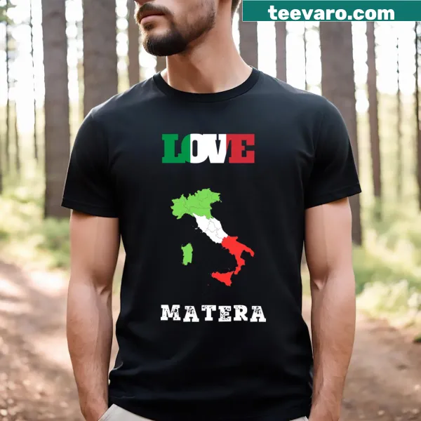 T Matera T-shirt with playful illustrations of the city