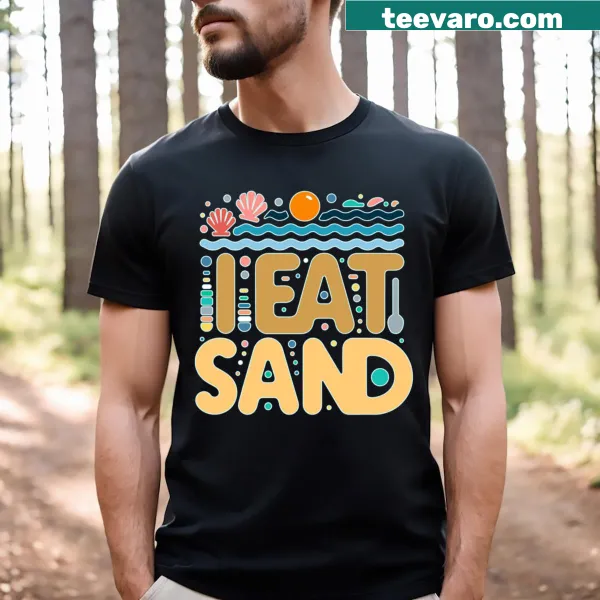 Humorous beach-themed T-shirt with quirky text
