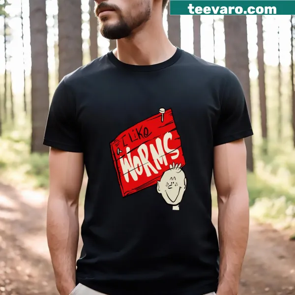 Vintage-style t-shirt featuring Worms soda graphic