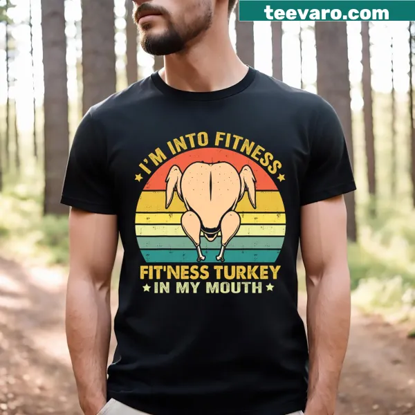 Funny Thanksgiving t-shirt with turkey and fitness pun