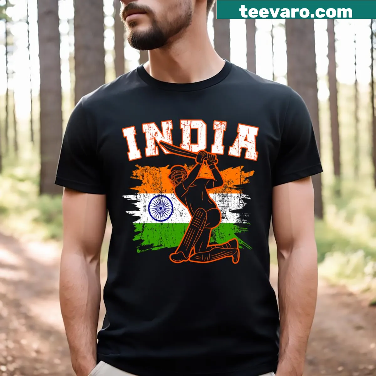 Supporters jersey t-shirt for Indian cricket fans — on a men's t-shirt
