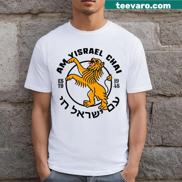 Lion of Judah graphic with 'Am Yisrael Chai' text