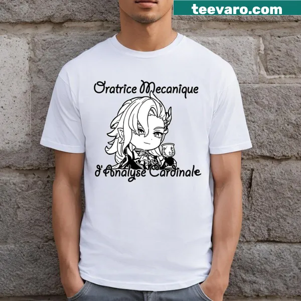 Neuvillette Oratrice T-shirt with intricate design and mechanical themes