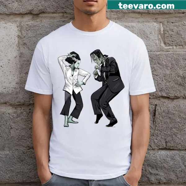 Graphic T-shirt featuring a stylized Frankenstein monster for Halloween