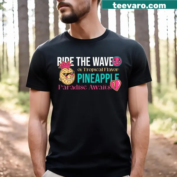 Typography design with tropical flavor and pineapple theme
