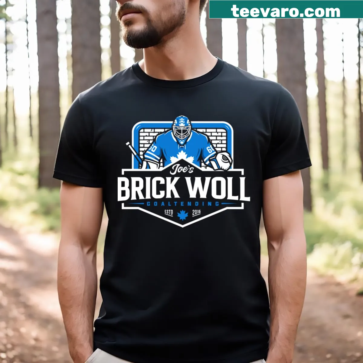Edgy brick pattern design on a grunge-style shirt — on a men's t-shirt