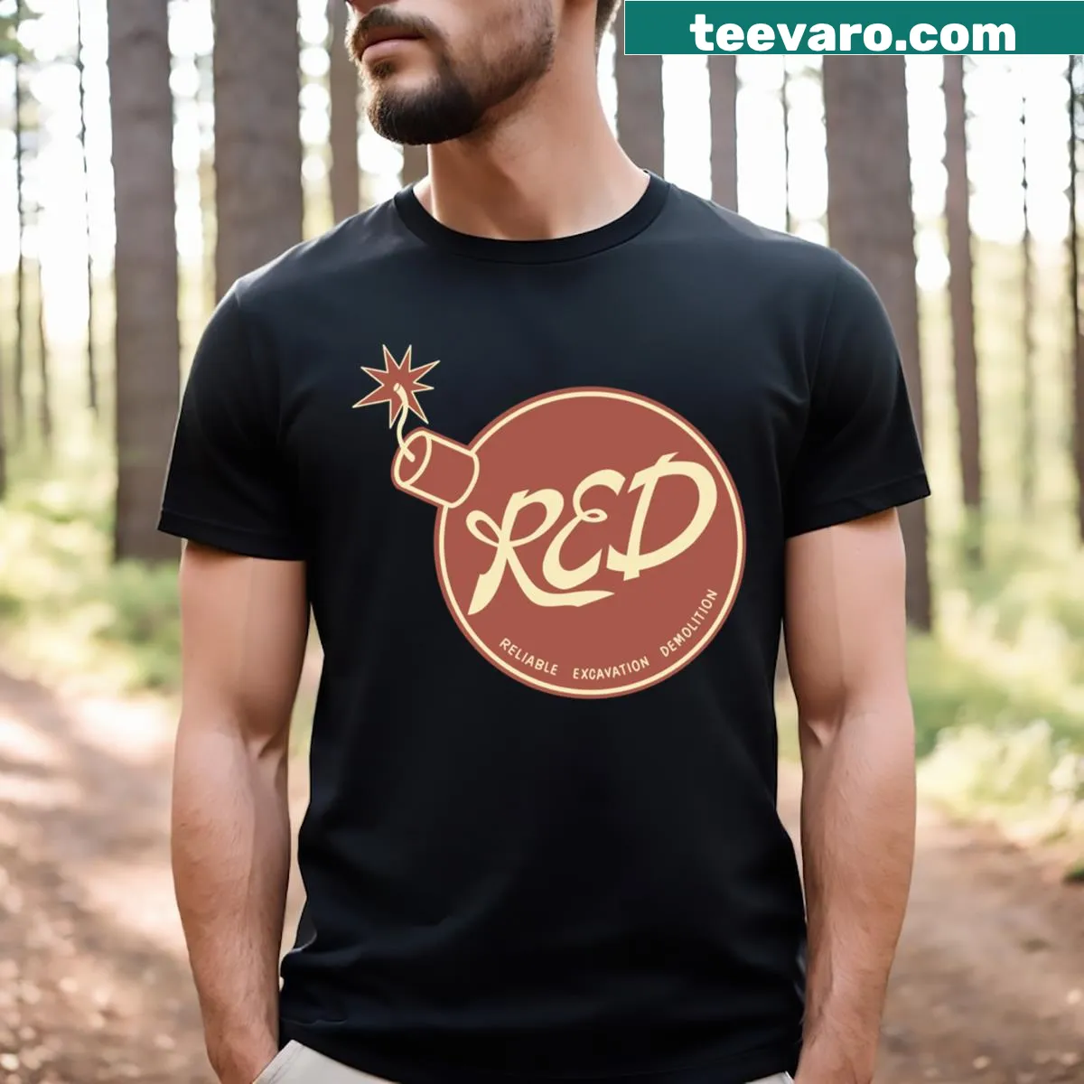 Typography T-shirt celebrating the spirit of Dallas. — on a men's t-shirt