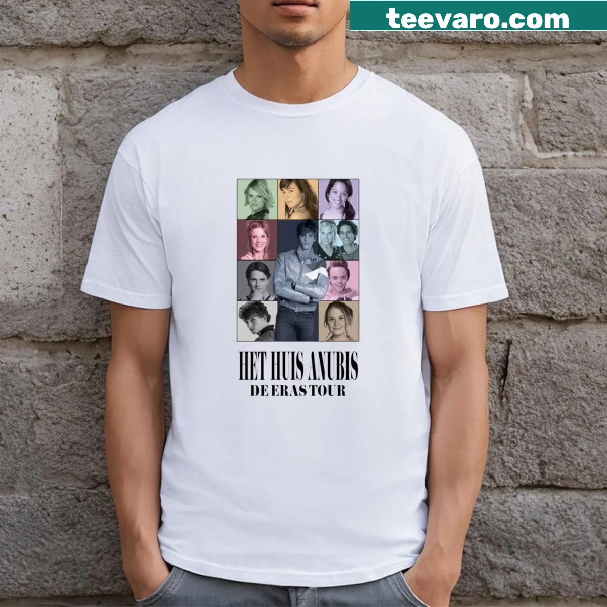 Hha Eras Tour t-shirt featuring nostalgic music graphics — on a men's t-shirt