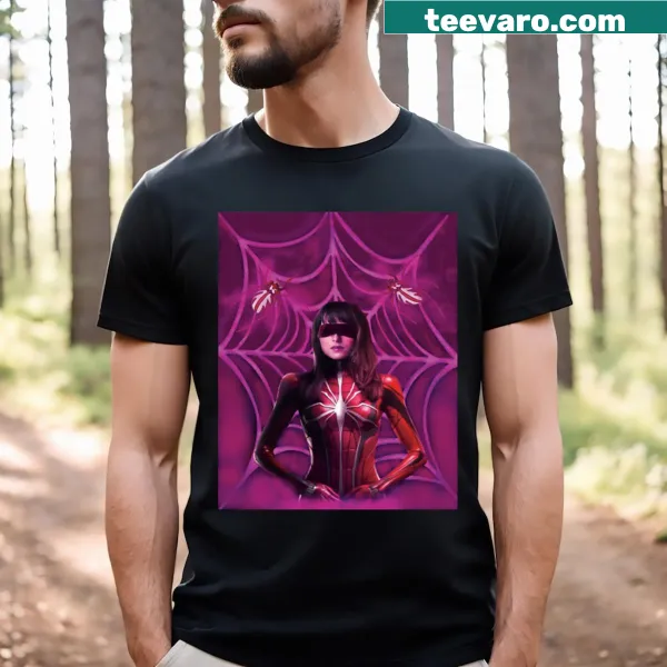 T-shirt featuring graphic design inspired by Madame Web film