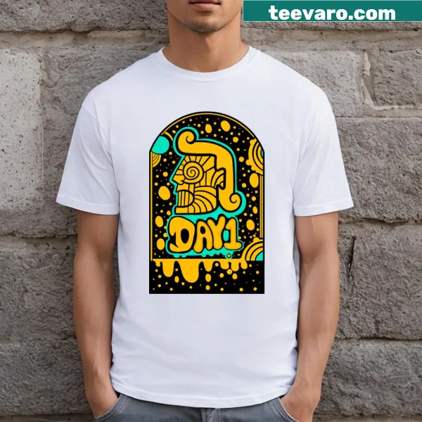 Tribute shirt featuring the band's name and design elements.