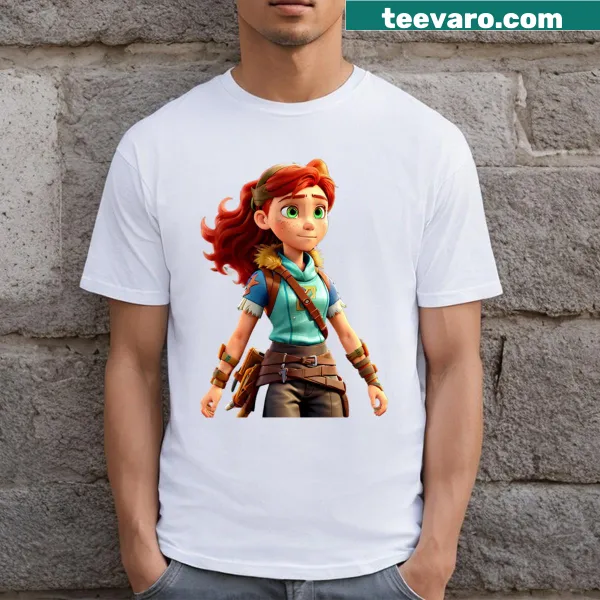 Illustrative t-shirt featuring Aloy from Horizon video game