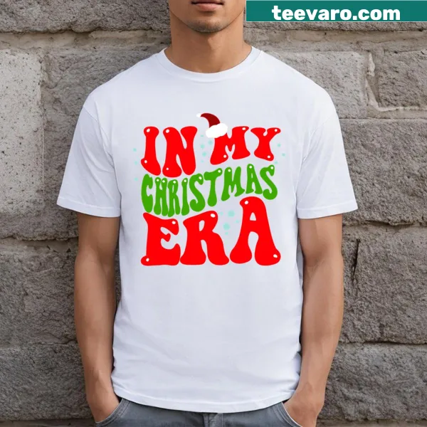 Vintage-inspired Christmas design on a retro t-shirt