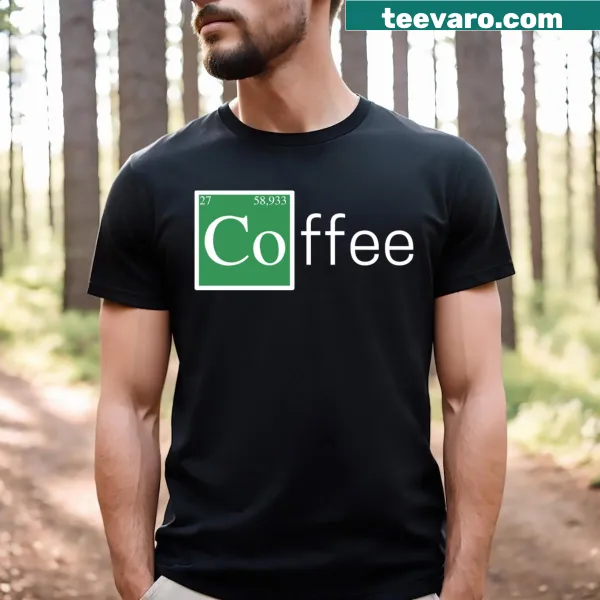 Minimalist coffee-themed t-shirt with a simple design