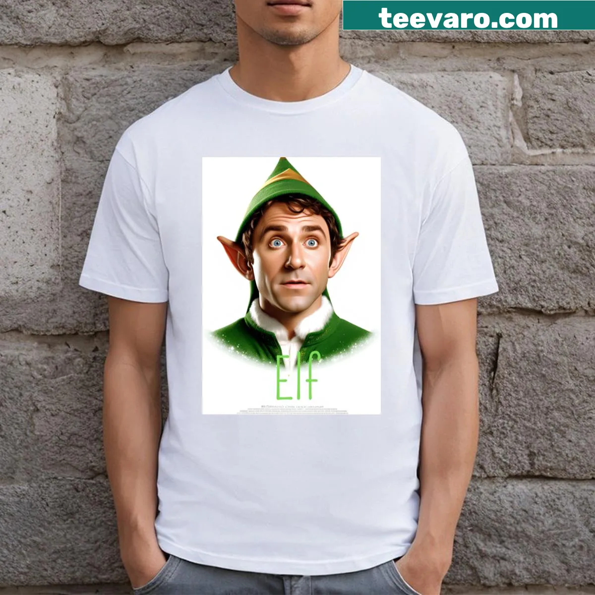 Illustration from the Elf movie on a t-shirt — on a men's t-shirt