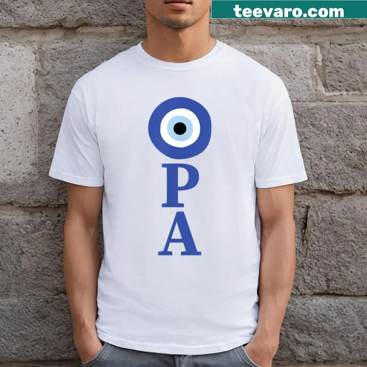 Evil Eye symbol illustration on a t-shirt — on a men's t-shirt