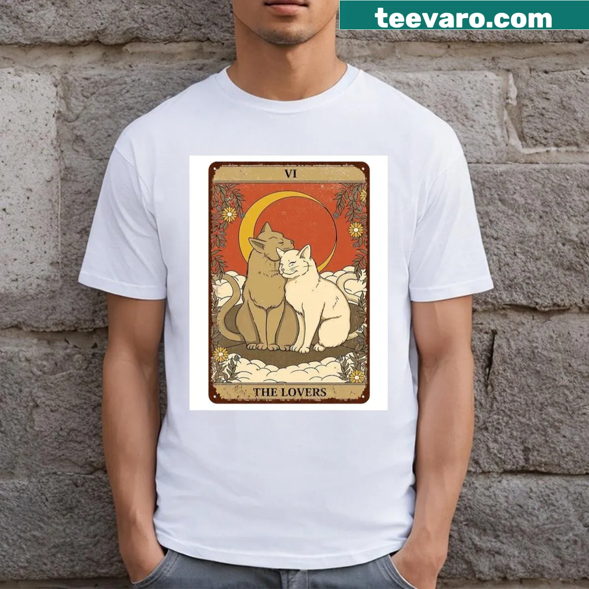 Stylish T-shirt with a heartfelt message for lovers and couples. — on a men's t-shirt