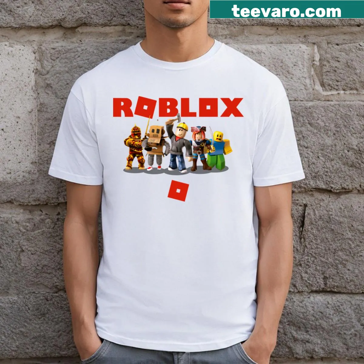 Playful gaming-themed T-shirt with vibrant graphics — on a men's t-shirt