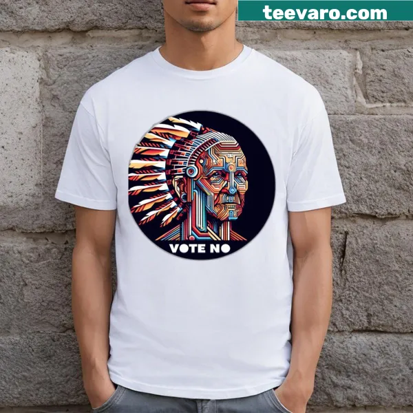 Vote No T-shirt with bold, striking text