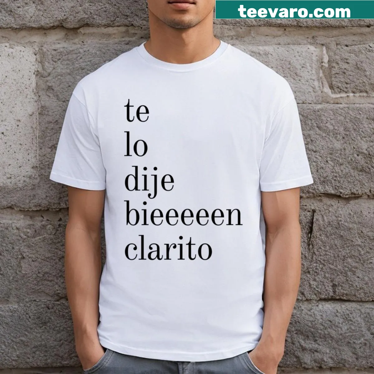 Typographic T-shirt featuring nostalgic words from youth — on a men's t-shirt
