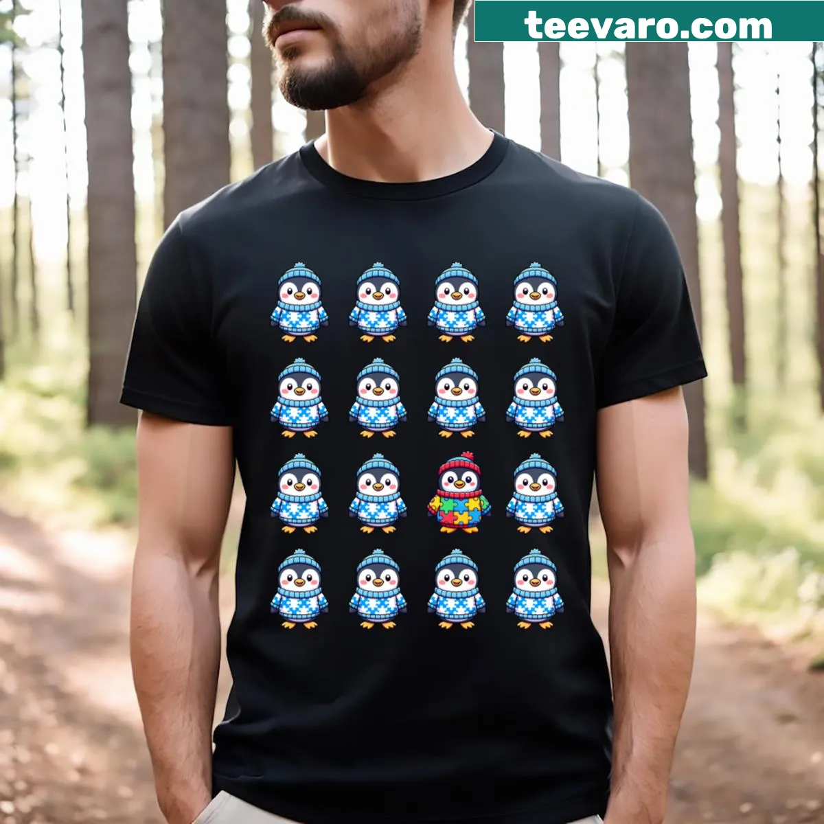 Minimalist T-shirt featuring abstract graphic icons outline — on a men's t-shirt