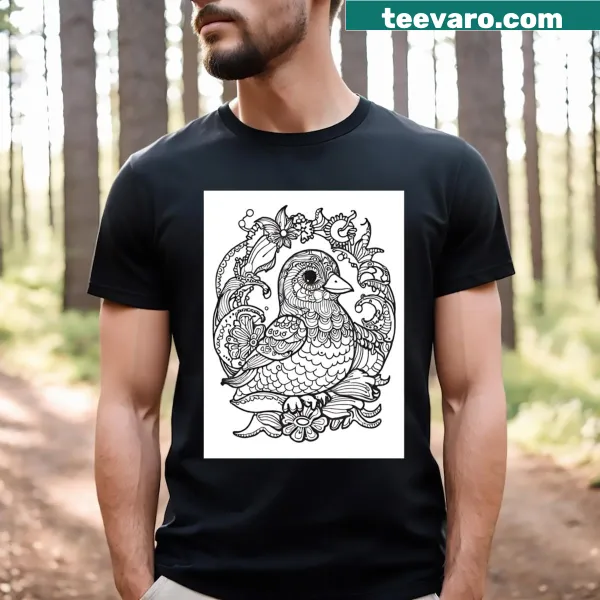 T-shirt with a dynamic bird graphic symbolizing freedom