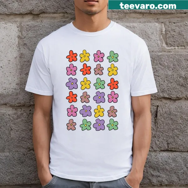 Floral illustrated design on Cute Flowers t-shirt
