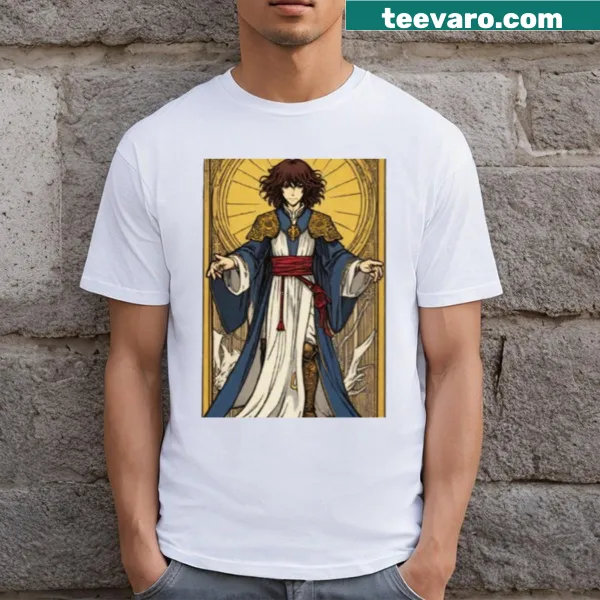 Illustration of Dazai Osamu from Stray Dogs on a T-shirt
