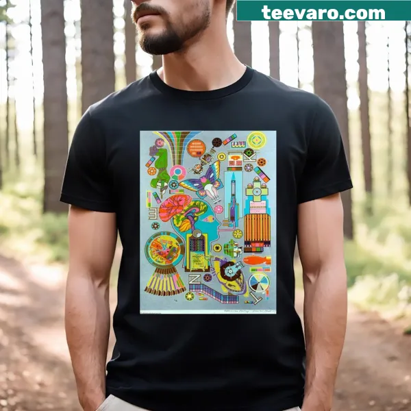 Pop art T-shirt inspired by Eduardo Paolozzi's creative style