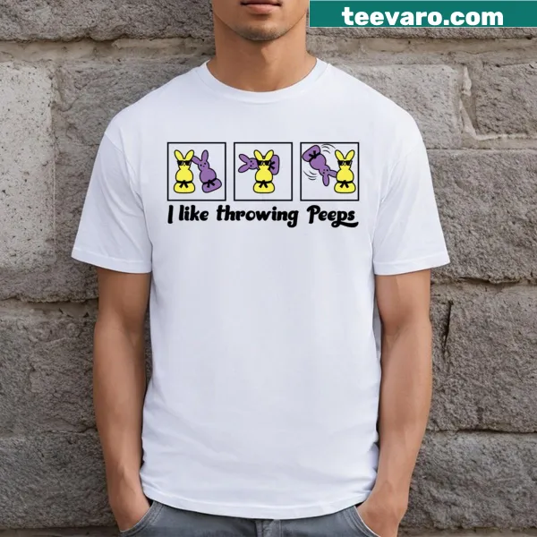 T-shirt with the phrase 'I Like Throwing Peeps' for judo and BJJ fans