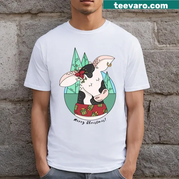 T-shirt featuring various Christmas animals for festive season