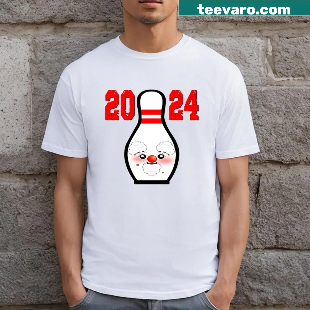 Opa 2024 themed bowling graphic T-shirt — on a men's t-shirt