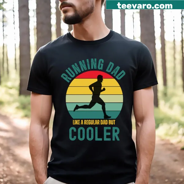 Funny t-shirt for dads who love running