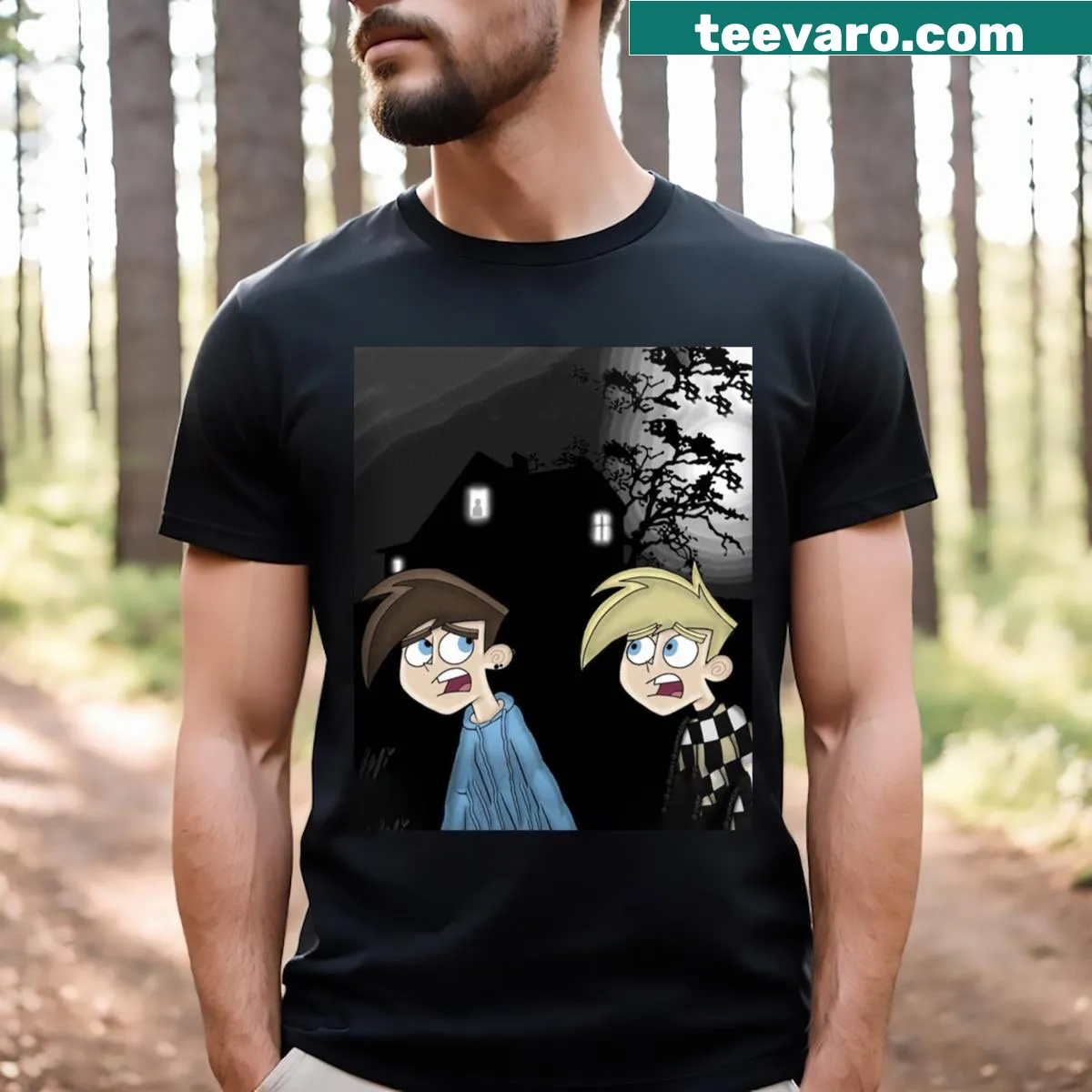 Playful Sam and Colby graphic t-shirt featuring their names in fun font — on a men's t-shirt