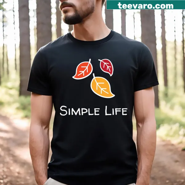Artistic design of autumn leaves on a T-shirt