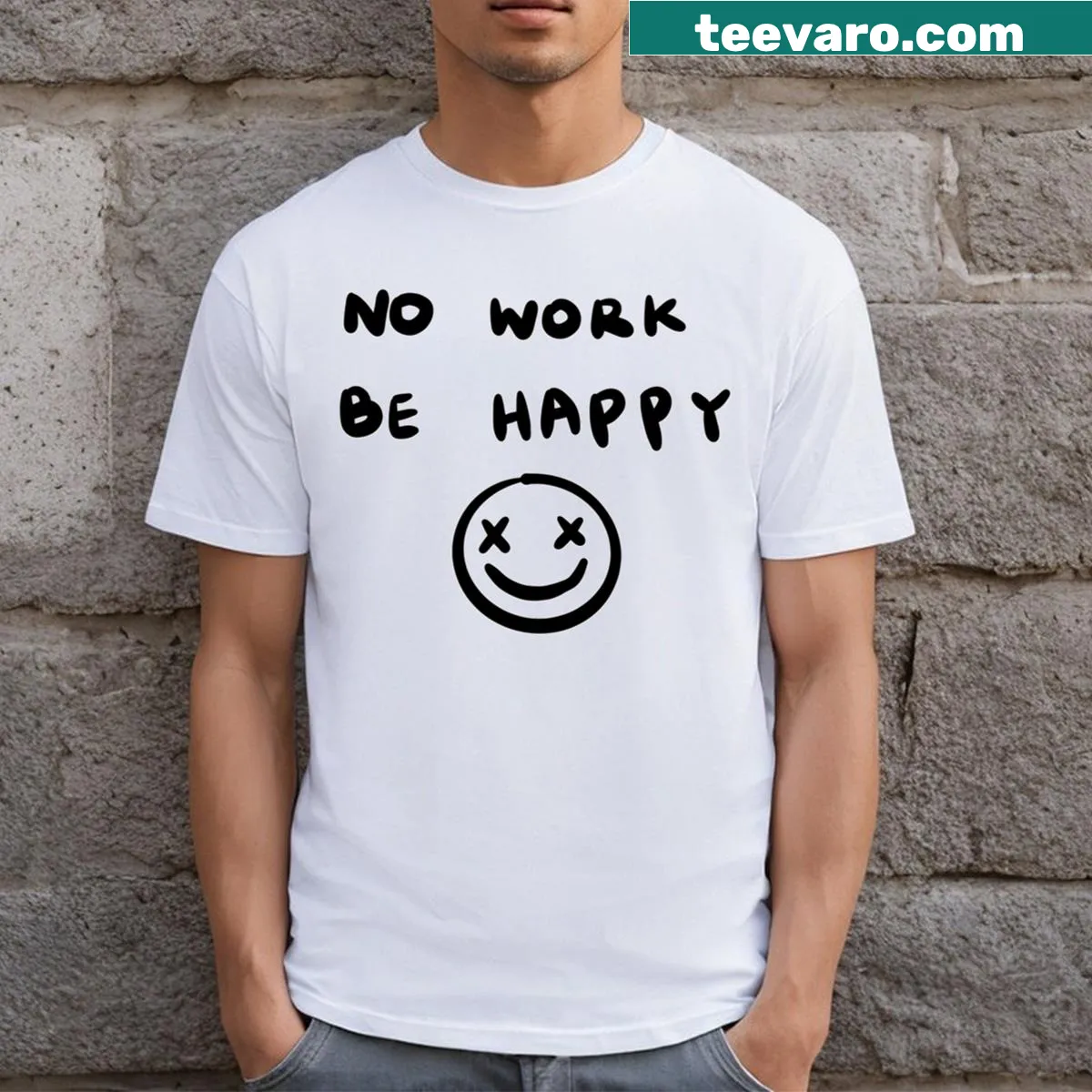 T-shirt promoting sincerity with bold typography — on a men's t-shirt