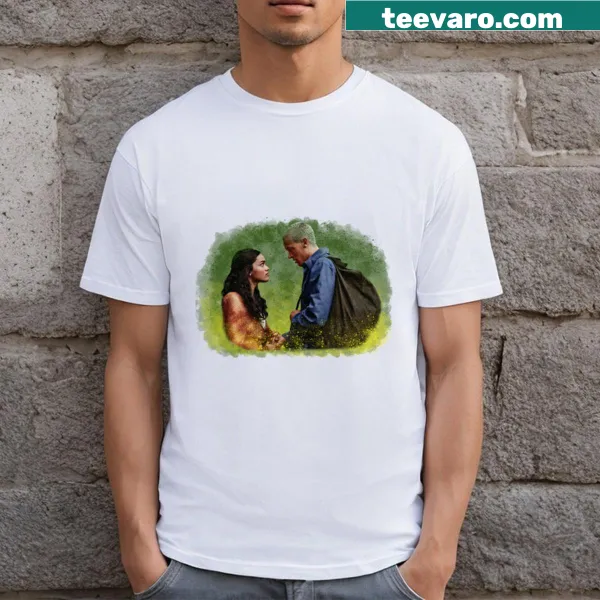 T-shirt with a snowbird illustration and 'Written In The Stars' text