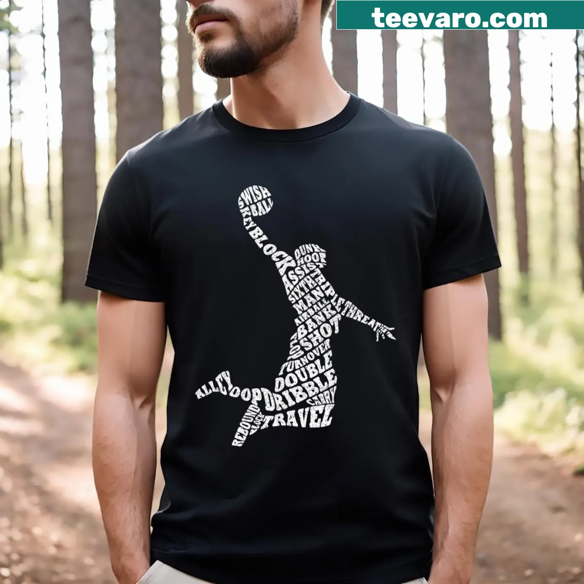 Vintage basketball player graphic t-shirt celebrating Jordan — on a men's t-shirt