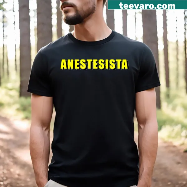 Professional anesthetist-themed T-shirt with essential text