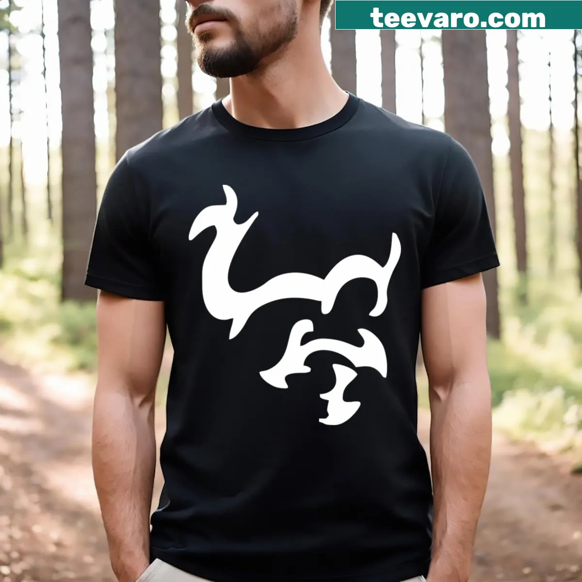 Illustrated T-shirt inspired by Bloody Roar arcade battles — on a men's t-shirt