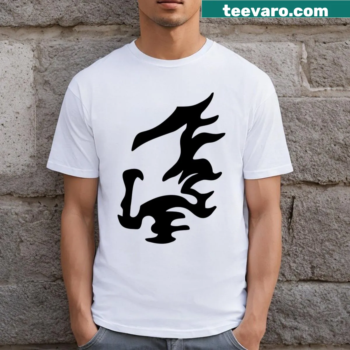 Dynamic graphic T-shirt showcasing Bloody Roar character transformations — on a men's t-shirt