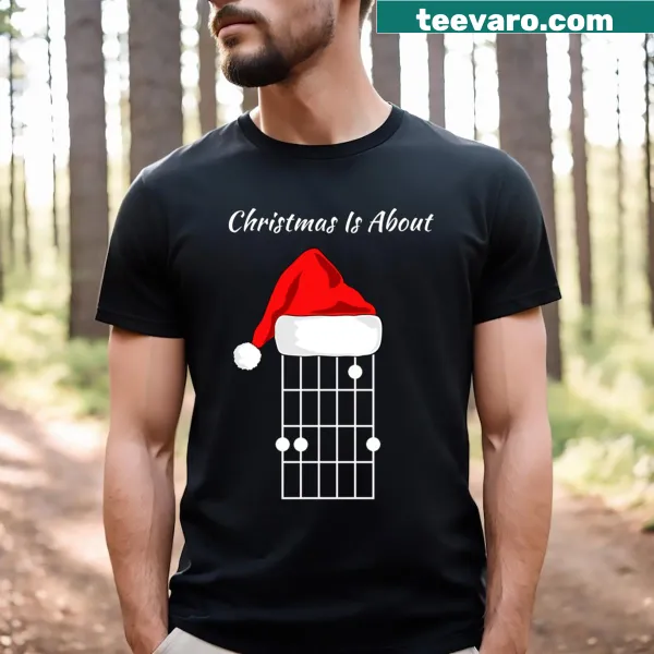 Humorous guitar chord design for Christmas t-shirt
