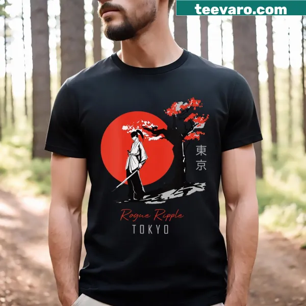 Futuristic V-neck T-shirt with sleek lines and innovative graphic design
