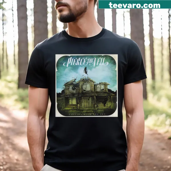 Illustrated Pierce The Veil t-shirt featuring bold band name design