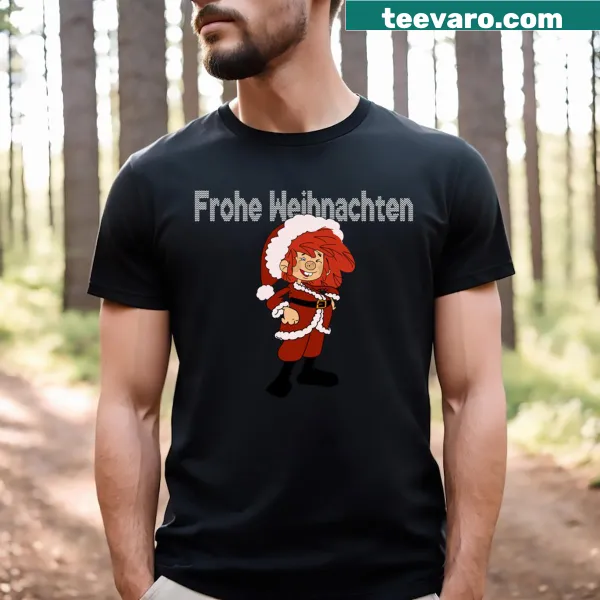 Festive Pumuckl design T-shirt for Christmas
