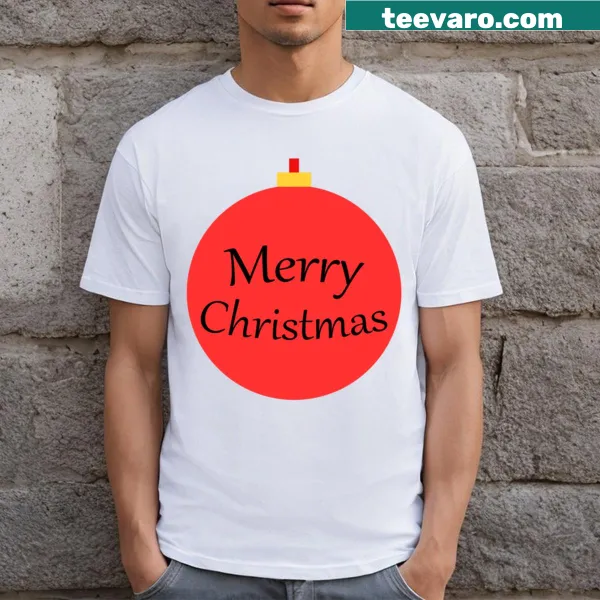 Merry Christmas Ornament T-shirt design for festive wear