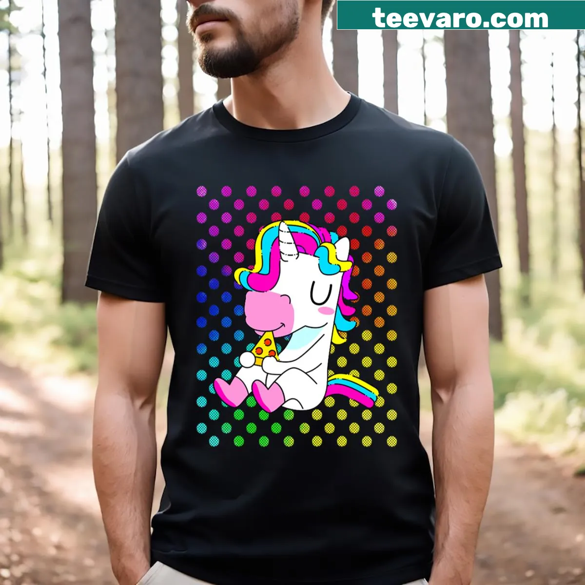 Cheerful spotty dots design on children's T-shirt — on a men's t-shirt