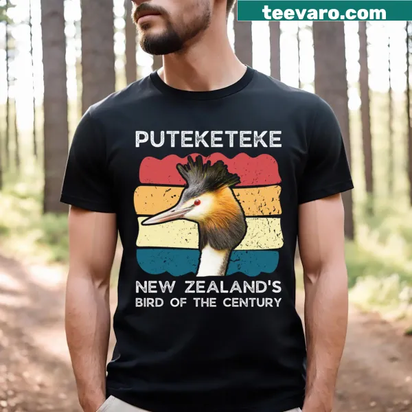 T-shirt featuring the Puteketeke, New Zealand's Bird Of The Century